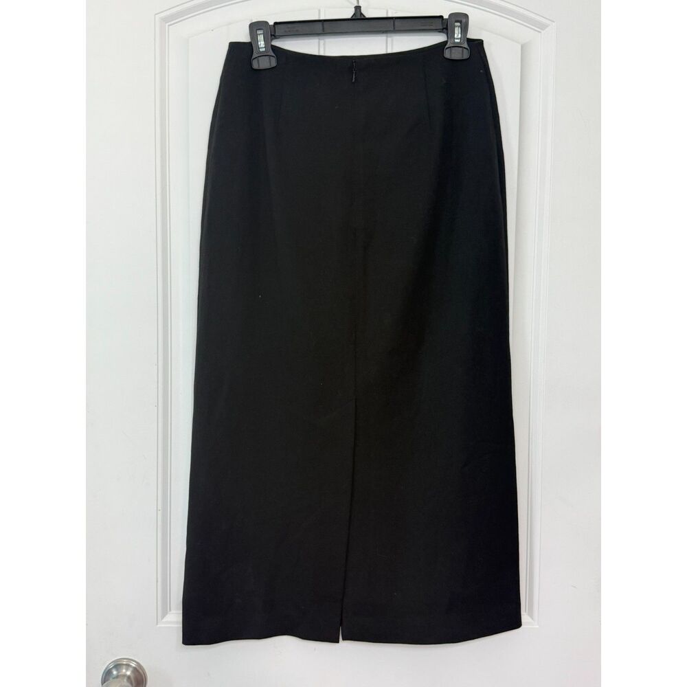 Talbots Petites Black Maxi Pencil Skirt Minimalist 90s Dark Academia Whimsigoth